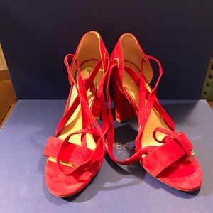 Red suede pumps Diane von Furstenberg